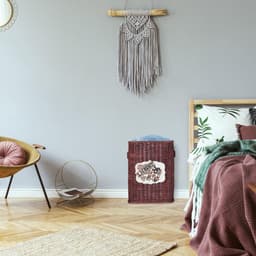 relaxdays wasmand - set van 3 - opbergmand met deksel - rieten mand - gevlochten A — thumbnail 5