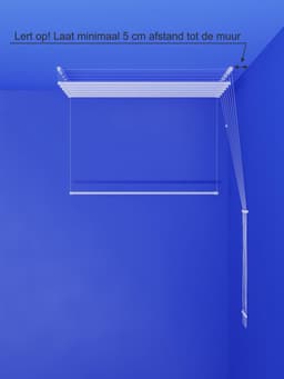 Heavy-duty Ruimtebesparend Plafond Droogrek - 7 stangen elk 50 cm lang — thumbnail 3