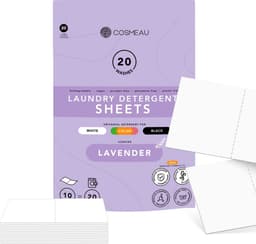 Cosmeau Wasmiddeldoekjes 20 Wasbeurten Lavendel - Wasmiddel - Wasvellen - Wasdoekjes - Wasstrips - Detergent Sheets - Laundry Strips Proefpakket — thumbnail 1