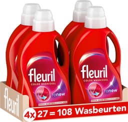 Fleuril Renew Color - Vloeibaar Wasmiddel - Voordeelverpakking - 4x27 Wasbeurten — thumbnail 2
