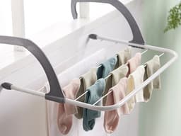 Wasrek / Droogrek voor aan Verwarming / Bad / Deur - 51 cm - Wasrekken - Wassen/kleding drogen - Droogrekken - Waslijnen - Grijs — thumbnail 3