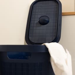 Wasmand 'Hessian' - Deksel - 40 Liter - box - Donkerblauw - Ventilerend — thumbnail 5