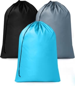 Trekkoordtas - S - 3 stuks - 90*60CM - 3 kleuren - Waterdicht - Stofdicht - Sluiting met trekkoord - Scheurvast - Herbruikbaar - Opbergtas - Reistas - Tas voor natte kleding - Schoenentas - Waszak voor op reis — thumbnail 1
