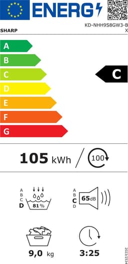 Sharp KDNHH9S8GW3BX 9kg warmtepomp droger — thumbnail 2