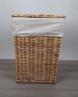 MigoStyling - Wasmand - Met binnenzak - Rechthoek - Riet - Rotan - Naturel - 38x30xH58 — thumbnail 2