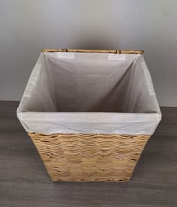 MigoStyling - Wasmand - Met Binnenzak - Rechthoek - Riet - Rotan - Naturel - 48x38xH66 — thumbnail 3
