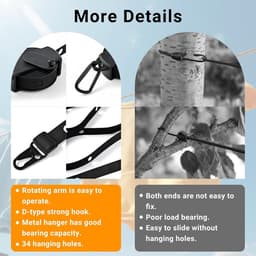 Retractable Clothesline Camping Portable 3.6m High Load Capacity Clothes Line with 34 Hanging Holes Non-Slip Outdoor Travel Accessory — thumbnail 5