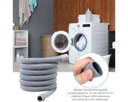 Afvoerslang voor wasmachine - Universele afvoerslang - Verlengslang voor afvoerslang - Verdikt en dik - Volautomatische ventilatorslang - 3 m universele verlengslang voor afvoerslang - met aansluitklem en adapter