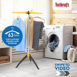 Sturdy Foldable Drying Rack - Standing Clothes Clothes Drying Rack — thumbnail 2