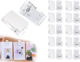 Inovra Plus - Decoratieve clips voor buiten en kantoor, 20 stuks, transparante kunststof fotoclips met veerklemmen — thumbnail 1