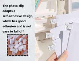 Inovra Plus - Decoratieve clips voor buiten en kantoor, 20 stuks, transparante kunststof fotoclips met veerklemmen — thumbnail 3