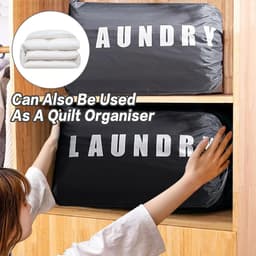 Allecto Plus - Waterdichte waszakken voor reizen 61 x 91 cm - Set van 2 - Trekkoord - Opvouwbaar - Oxford-stof - Camping en thuis - Vuile was opbergen — thumbnail 2