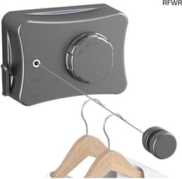 RFWR® Uittrekbare waslijn 5,1 m - Wandmontage zonder boren voor kleine ruimtes — thumbnail 1