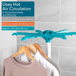RFWR® Verwarmde Kledingluchter - Binnen Wasdroger met 6 Hangers en 6 Warmte-instellingen voor Snel Drogen — thumbnail 4
