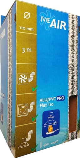 IVC Air flexibele aluminium luchtslang | tot 250°C | Ø 110 mm | lengte 3.0 mtr — thumbnail 1
