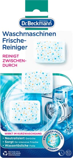 Dr. Beckmann Wasmachinereiniger - 3 Tabletten - Goed voor 3 Reinigingsbeurten - Neutraliseert nare geuren - Frisse geur — thumbnail 1