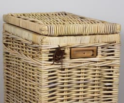 Wasmand - Rechthoek - 50x35xH65 - Met binnenzak - Riet - Rotan - Naturel — thumbnail 1