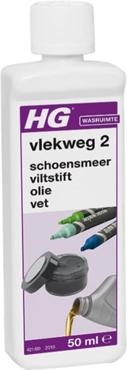 HG vlekweg 2 | vlekken verwijderaar voor o.a. viltstift, vet, olie, Smeer, frituurvet, Schoensmeer - 2 Stuks ! — thumbnail 2