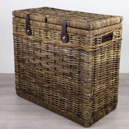 Migo Styling - Wasmand - Duo - 2 klep - Naturel - Brown - 70x35xH65 - Riet - Rotan - Rechthoek — thumbnail 1
