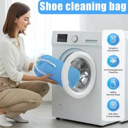 Waszak voor schoenen - 360 graden reiniging, ideaal voor sneakers en sportschoenen, wasmachine veilig — thumbnail 4