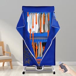 Draagbare Elektrische Droger - Droger - Reisdroger - Draagbare droger voor appartementen - Elektrische kleding drogen - 220V - Blauw — thumbnail 2