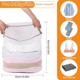 2 stuks wasnet voor wasmachine, 50 x 60 cm, waszak, waszak met ritssluiting, voor overhemden, truien, mantels, jeans, ondergoed, babykleding — thumbnail 3