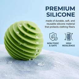 15-delige set wasballen voor wasmachines en drogers, siliconen droogballen, herbruikbare wasballen om kreukels en klitten te verminderen, wasballenset — thumbnail 2