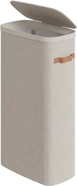 HHHK - Wasmand 65L - Beige - 32x39x75cm - Wasmand met Deksel - Waszak - Uitneembare Waszak - Laundry Basket - Wassorteerder — thumbnail 1