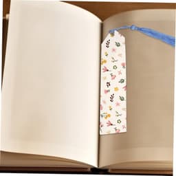 1set Transparante Acryl Boekmerken Met Kleurige Flowertassels Onvoltooide Blanke Boekmerken Voor Creatieve Projecten Studeren — thumbnail 3