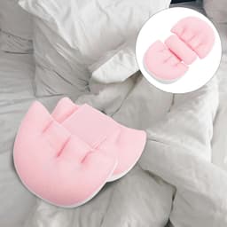 1set Zwangerschapssteun Kussen Materniteit Kussen Voor Zijdelings Slapen Rugondersteuning Voor Zwangere Vrouwen Ademend Comfortabel Met Extra — thumbnail 2