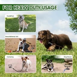 Grondanker Heavy Duty Hond Lead Stake - Schroef In Grondstaak Voor Grote Honden - Anker Voor Camping, Tuin, Strand — thumbnail 2