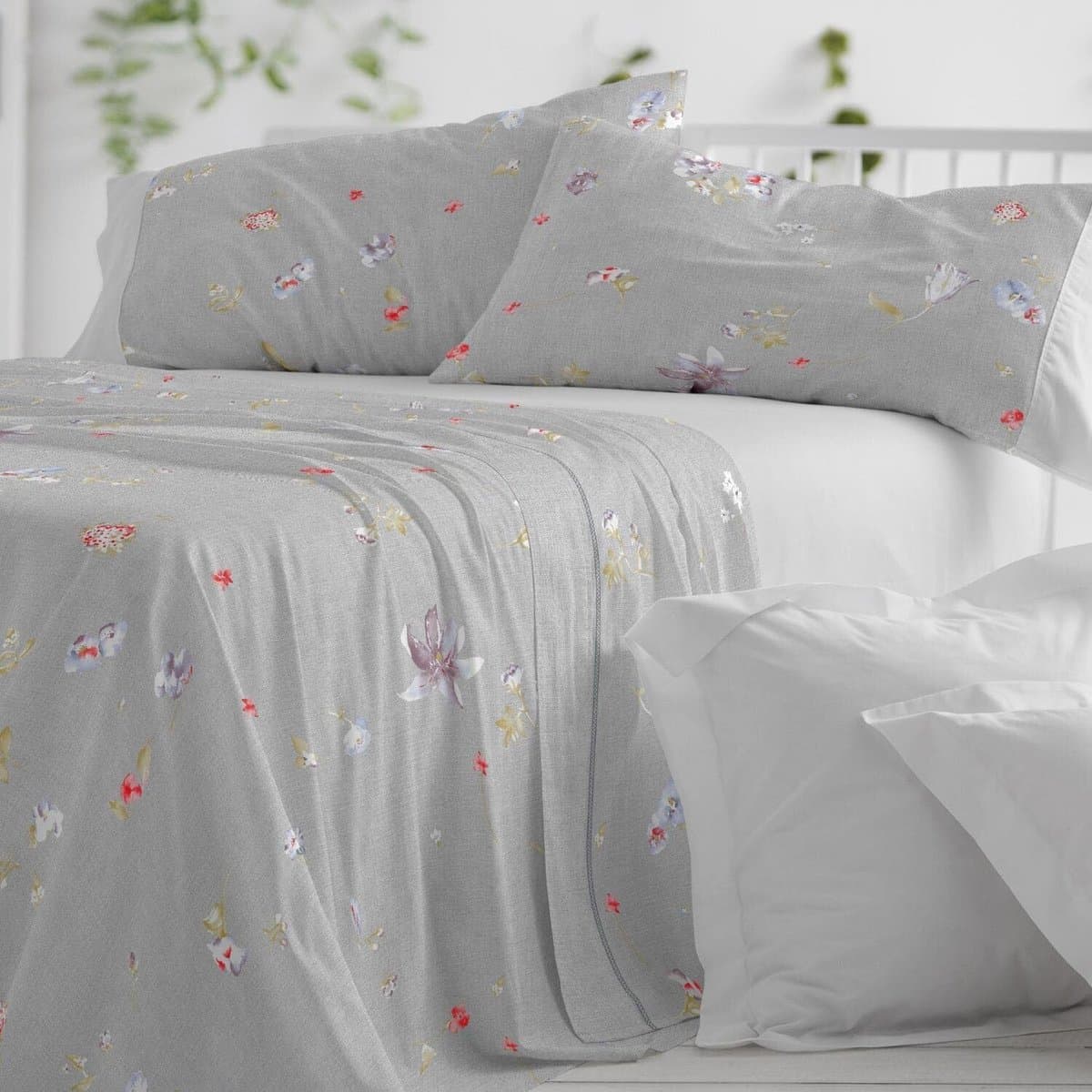 Blanco Beddengoed van katoen, 135 cm breed bed (+ beschikbare maten), design 629, grijs (135 x 190/200 cm) — afbeelding 1