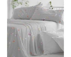 Blanco Beddengoed van katoen, 135 cm breed bed (+ beschikbare maten), design 629, grijs (135 x 190/200 cm)