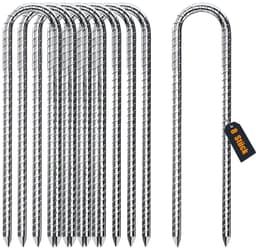 Set van 8 U-vormige Grondpinnen van Gegalvaniseerd Staal, 30 cm — thumbnail 1
