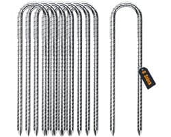 Set van 8 U-vormige Grondpinnen van Gegalvaniseerd Staal, 30 cm
