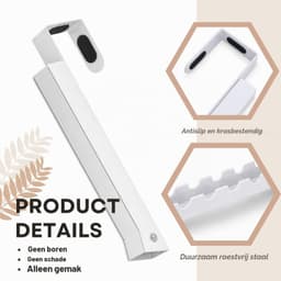 Namajunas - Magnetisch deur droogrek - droogrek hangend - metalen - Zonder boren - droogrek inklapbaar - Reis droogrek - opvouwbare deurhanger - ruimtebesparend binnendraagrek - Voor waskamer, badkamer, kledingkast en reizen — thumbnail 3