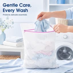 Set van 8 fijne waszakken met ritssluiting, 20 x 30 cm, ideaal voor ondergoed, sokken en delicate kleding, perfect voor reizen en studentenhuizen — thumbnail 2