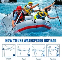 Tassen voor watersport, strandrugzak voor heren, ideaal voor boottochten en outdoor-activiteiten, Blauw, 70L, watertassen — thumbnail 2