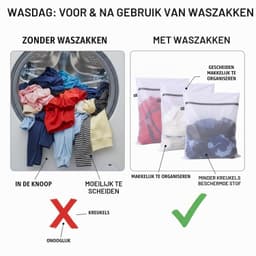 Waszakjes voor Wasmachine – Fijnmazige Wasnetten met Rits – Set van 3 — thumbnail 4