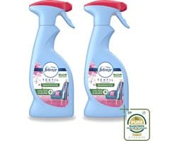 2 x Febreze – Textielspray – Roze Anjers – 375 ml - Wasstrips - Textielgeur - Textielverzorging - Geurverwijdering - Textielspray - Roze Anjers