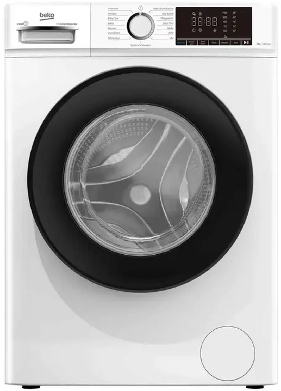 Beko BM3WFOE741PSA | Wasmachine | A | 7 kg |SteamCure | Taaldisplay Duits — afbeelding 1