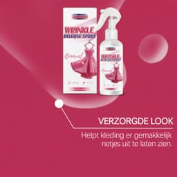 Jakehoe Kreukelspray Kleding 120 ml – Anti Kreuk Spray – Wrinkle Releaser – Strijkspray Zonder Strijkijzer – Kledingverfrisser & Textielspray – Antistatisch – Voor Shirts Jurken Broeken en Reizen — thumbnail 3