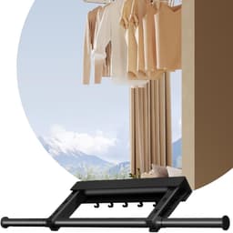 Opvouwbaar kledingrek, robuust, handdoekframe, ruimtebesparend, binnen, balkon, kast, kamerdeur, wasrek — thumbnail 5