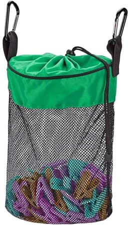 Houder voor wasknijpers - Tas voor wasknijpers - Geschikt om buiten op te hangen - Met ventilatie en stabiliteit - 20 x 15 cm - Groen — thumbnail 1
