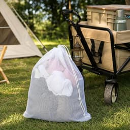 2 waszakken 70 x 90 cm met trekkoord - XXL wasnet voor delicate kleding en wasgoed — thumbnail 4