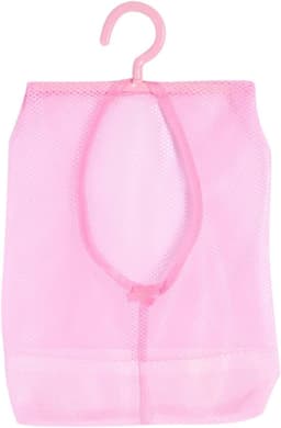 Wasknijperzak met Hanger, Multifunctionele Hangende Netzakhanger Sokken Ondergoedopslag voor Badkamer Kledingkast Wasserij Waslijn Buiten(Roze) — thumbnail 1