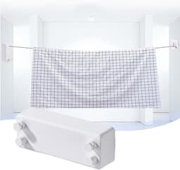Uittrekbare Waslijn - Wasrek RVS - Kleding Drogen - Ruimtebesparend Ontwerp - 1 Meter - Wit — thumbnail 4
