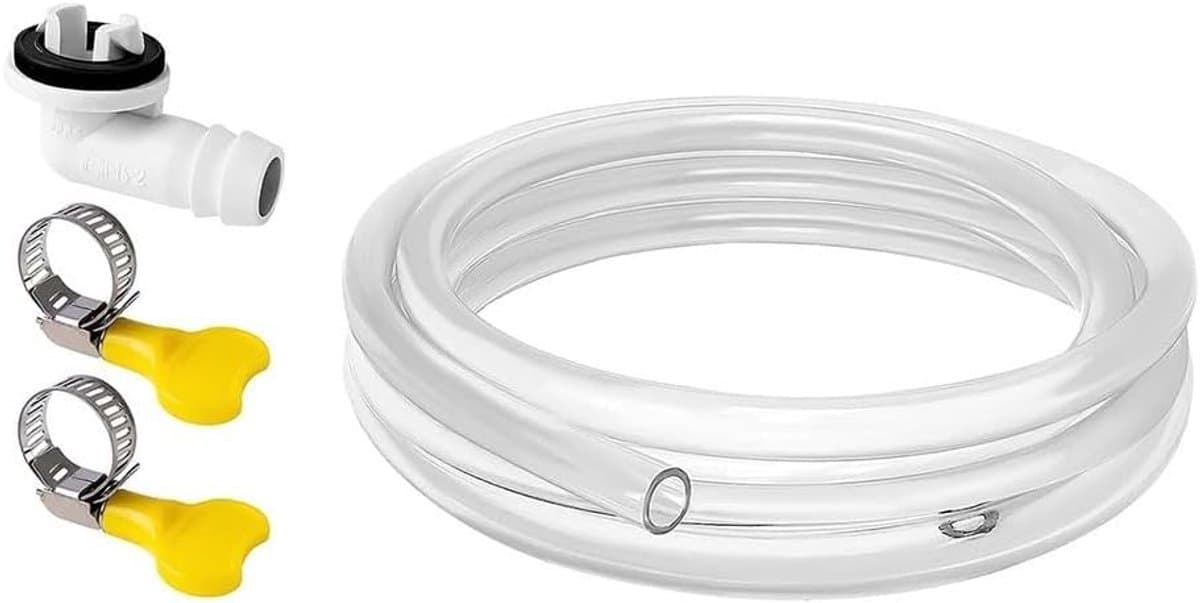 Afvoerslang Airco - Condenswater slang - Water afvoeren - Inclusief connector klemmen - 91 cm lengte - Transparant — afbeelding 1