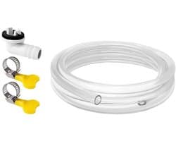 Afvoerslang Airco - Condenswater slang - Water afvoeren - Inclusief connector klemmen - 91 cm lengte - Transparant