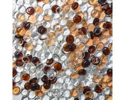 Decoratieve Glazen Kiezels 800 Stuks, 17-20mm Rond, Perfect voor Aquariums, Tuin, en Knutselprojecten